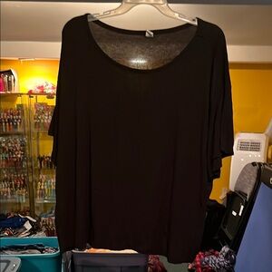 Old Navy Black Oversized Short Sleeve Blouse